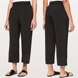 Lululemon‎ Wanderer Crop Black Womens Sz 10 Ultra Light Swift Pants W6B8S Travel
